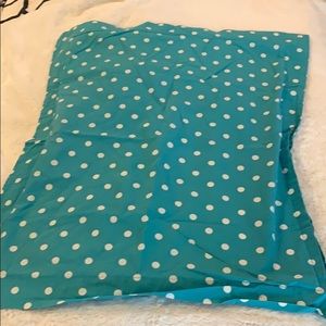 Pottery Barn Teen teal polka dot sham